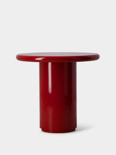 House of Capricorn Amendoeira Red Lacquered Wood Side Table