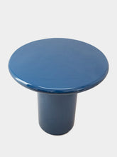 House of Capricorn Amendoeira Petrol Blue Lacquered Wood Side Table