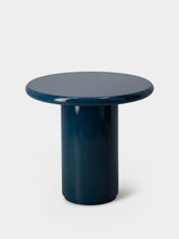 House of Capricorn Amendoeira Petrol Blue Lacquered Wood Side Table