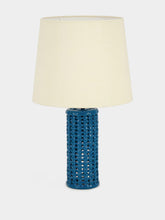 House of Capricorn Cesta Blue Ceramic Lamp Base