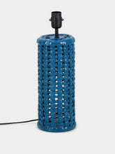 House of Capricorn Cesta Blue Ceramic Lamp Base