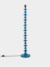 House of Capricorn Freixo Blue Wood Floor Lamp Base