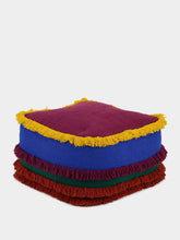 House of Capricorn Handmade Barrocal Multicoloured Wool Ottoman