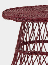 House of Capricorn Handmade Furnas Bordeaux Wicker Side Table