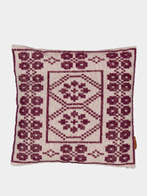 House of Capricorn Handmade Inês Bordeaux Cotton Linen Cushion