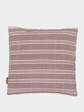 House of Capricorn Handmade Inês Bordeaux Cotton Linen Cushion