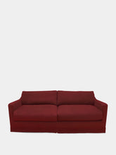 House of Capricorn Carlos Bordeaux Linen Four-Seater Sofa