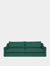 House of Capricorn Manuel Green Linen and Wood Sofa