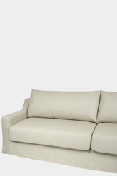 House of Capricorn Manuel Natural Linen and Wood Sofa
