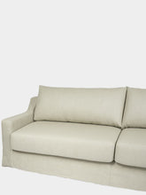 House of Capricorn Manuel Natural Linen Three-Seater Sofa
