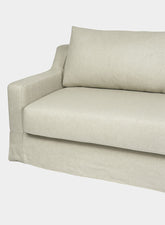 House of Capricorn Manuel Natural Linen and Wood Sofa