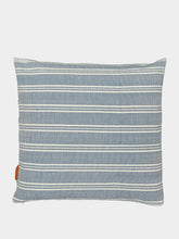 House of Capricorn Handmade Inês Blue Cotton Linen Cushion