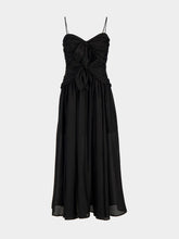 Zimmermann Black Aster Silk Midi Dress