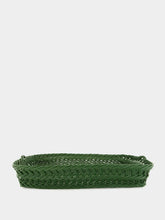 House of Capricorn Handmade Vitória Green Wicker Large Tray