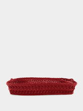 House of Capricorn Handmade Vitória Red Wicker Large Tray