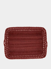 House of Capricorn Handmade Vitória Bordeaux Wicker Large Tray