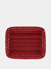 House of Capricorn Handmade Vitória Red Wicker Medium Tray