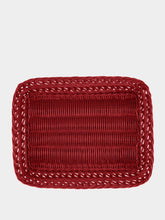 House of Capricorn Handmade Vitória Red Wicker Medium Tray
