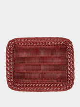 House of Capricorn Handmade Vitória Bordeaux Wicker Medium Tray