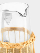 House of Capricorn Handmade Vitória Natural Wicker and Glass Jug