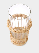 House of Capricorn Handmade Vitória Natural Wicker and Glass Tall Tumbler