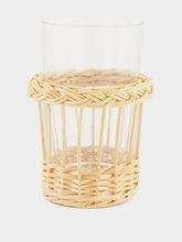 House of Capricorn Handmade Vitória Natural Wicker and Glass Tumbler