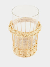 House of Capricorn Handmade Vitória Natural Wicker and Glass Tumbler