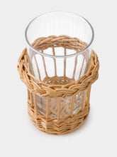 House of Capricorn Handmade Vitória Natural Wicker and Glass Tumbler