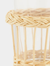 House of Capricorn Handmade Vitória Natural Wicker and Glass Tumbler