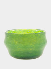 House of Capricorn Handblown Avis Green Glass Bowl