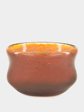 House of Capricorn Handblown Avis Amber Glass Bowl