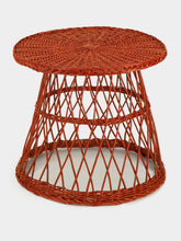 House of Capricorn Handmade Furnas Brick Wicker Side Table