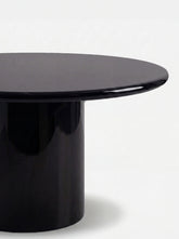 House of Capricorn Amendoeira Black Lacquered Wood Round Dining Table