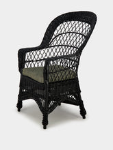 House of Capricorn Handmade Furnas Black Wicker Armchair