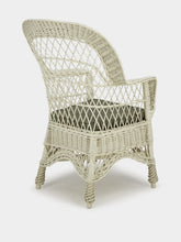 House of Capricorn Handmade Furnas Ivory Wicker Armchair