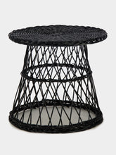House of Capricorn Handmade Furnas Black Wicker Side Table
