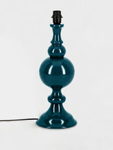 House of Capricorn Sado Petrol Blue Wood Lamp Base