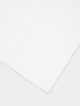 House of Capricorn Hand-Embroidered Teresa White Linen with Ivory Crochet Napkin
