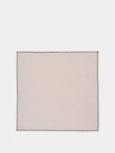 House of Capricorn Hand-Embroidered Viana Beige Linen With Black Embroidery Placemat and Napkin Set