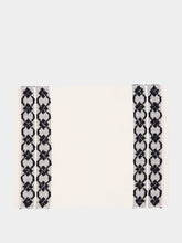 House of Capricorn Handmade Isabel Ivory and Black Cotton Linen Placemat