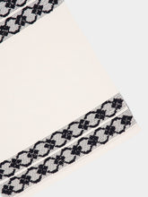 House of Capricorn Handmade Isabel Ivory and Black Cotton Linen Placemat