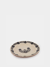 House of Capricorn Hand-Painted Viana Black Stoneware Dessert Plate