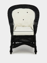 House of Capricorn Furnas Ivory and Black Linen Seating Cushion