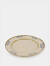 House of Capricorn Hand-Painted Lusitano Leaf Stoneware Dinner Plate