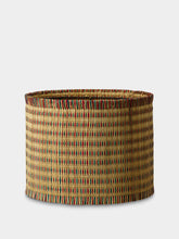 House of Capricorn Handmade Coruche Natural, Red and Green Reed Small Lampshade