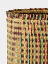 House of Capricorn Handmade Coruche Natural, Red and Green Reed Small Lampshade