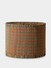 House of Capricorn Handmade Coruche Natural, Red and Blue Reed Medium Lampshade