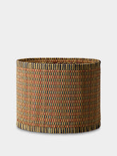House of Capricorn Handmade Coruche Natural, Red and Blue Reed Small Lampshade