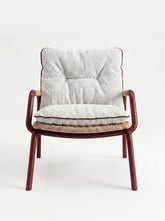 House of Capricorn Carvalhal Bordeaux Metal and Handmade Wicker Lounge Chair