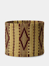 House of Capricorn Handmade Coruche Natural and Bordeaux Reed Medium Lampshade